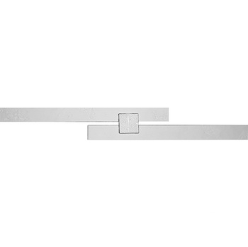 Ригель белый Décor B inserto blanco (2 рамки без смещения и 1 вставка 5*5см) комплект  3,8*43