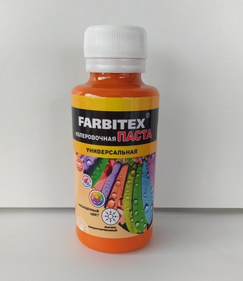 FARBITEX Паста колеровочная универсальная апельсиновый 0,1л