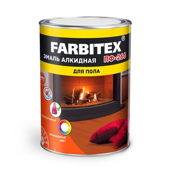 FARBITEX Эмаль ПФ-266 красно-коричневый 0,8кг