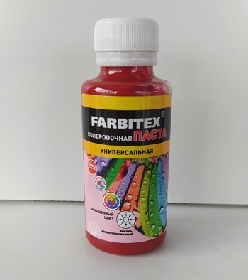 FARBITEX Паста колеровочная универсальная рубин 0,1л