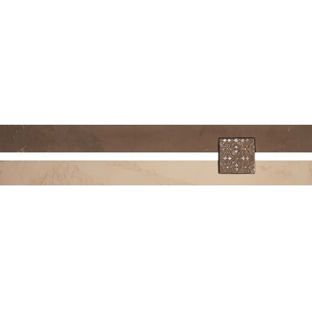 Ригель коричневый Décor B inserto chocolate(2 рамки без смещ. и 1 вставка 5*5см) компл.3,8*43