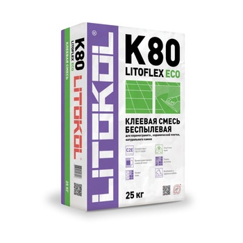 КЛЕЙ ДЛЯ ПЛИТКИ LITOKOL LITOFLEX K80 беспылевая клеевая смесь (C2 Е) 25кг(54шт/под)