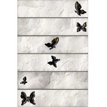 Brik Antracite Butterfly Black Декор 5,5*22 (в комплекте(уп) 6шт)