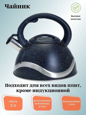 Чайник для плиты 3,0л капсулир дно ВЕ-0574 (в)