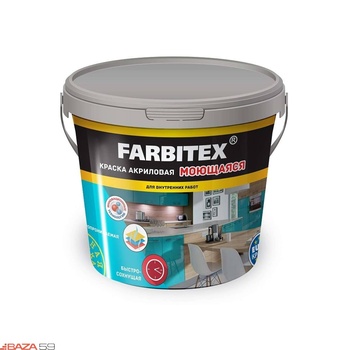 FARBITEX Краска акриловая моющаяся 6кг