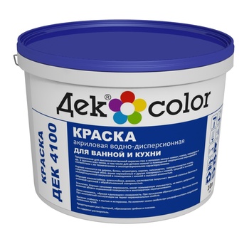 Декоратор ДЕКcolor ДЕК 4100 Краска водно-дисперсионная для ванной и кухни (10л/15,8кг)