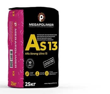 МЕГАПОЛИМЕР Alfa Strong Ultra 13 Клей для плитки (С2Т) (25кг) (56шт/пал)