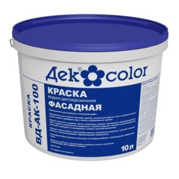 Декоратор ВД-АК-100 Краска водно-дисперсионная Фасадная 3 база (10л/13,3кг)