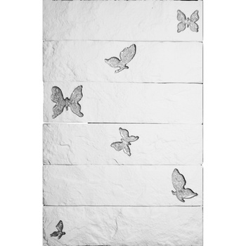 Brik Beige Butterfly Silver Декор 5,5*22 (в комплекте(уп) 6шт)