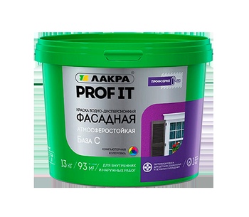 Краска фасадная Лакра PROF IT База С 13кг