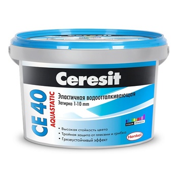 Ceresit Затирка CE №40 aquastatic Серебристо-серый №04 2кг (шов 1-10мм)