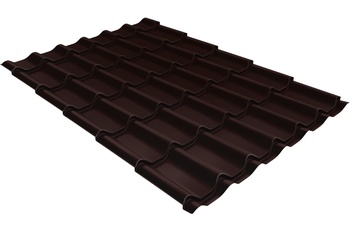 Металлочерепица классик 0,45х3000мм PE RAL 8017 шоколад