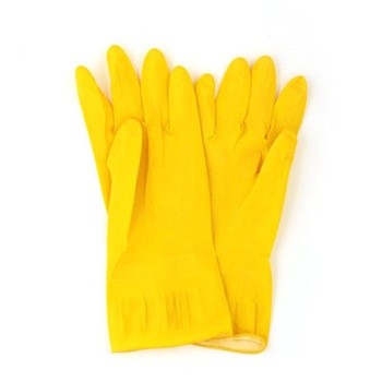 Перчатки резиновые желтые XL 447-008