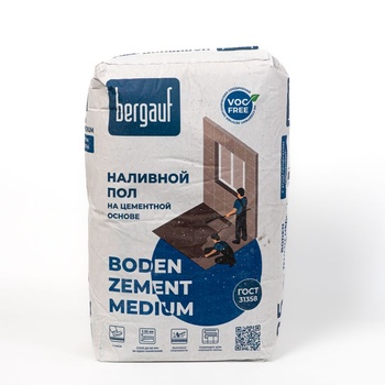 БЕРГАУФ BODEN ZEMENT Medium Пол на цементной основе (5-60мм) (25кг)