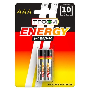 ТРОФИ Элемент питания  LR03-2BL ENERGY POWER Alkaline