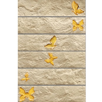 Brik Beige Butterfly Gold Shine Gold золото светящееся желто-зеленым5,5*22 (уп-6шт)