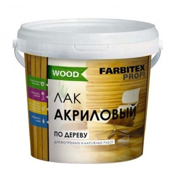 FARBITEX Профи WOOD Лак акриловый универсальный по дереву 0,9л