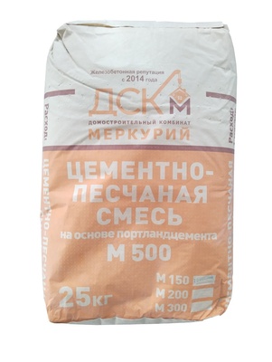 Цементно-песчанная смесь М300 25кг Меркурий (56ш/под)